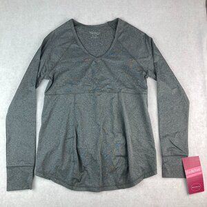 Ingrid & Isabel Be Maternity Gray Marl Workout Yoga Running Athleisure - L - NWT